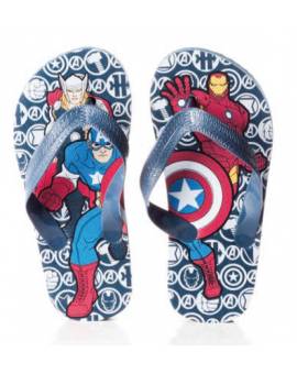 Ciabatte Infradito Avangers Iron Man Capitan America In Gomma Blu