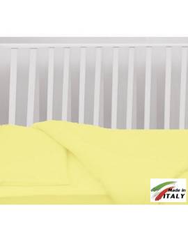 Completo Lenzuola Letto Baby Per Lettino Prodotto In Italia Giallo