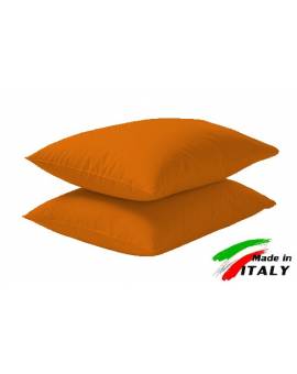 Offerte pazze Comparatore prezzi   Coppia Federe Guanciale Federe Maxi Puro Cotone Made In Italy Arancio  il miglior prezzo  
