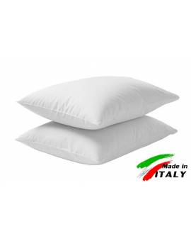 Coppia Federe Guanciale Federe Maxi Puro Cotone Made In Italy Bianco