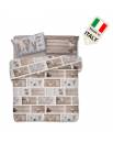 Copripiumino shabby con cuori sacco per piumino letto made in Italy in cotone