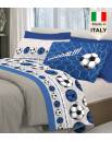 Completo lenzuola letto Napoli Juve Milan Inter squadre calcio pallone