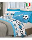 Completo lenzuola letto Napoli Juve Milan Inter squadre calcio pallone
