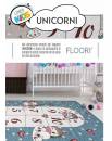 Tappeto antiscivolo camera bimbi bambini kids con unicorno lavorazione italiana