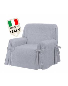 Copripoltrona lacci copertura poltrona maculato Made in Italy colore grigio
