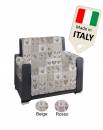 Copripoltrona anche per poltrona relax con movimento made Italy cotone trapuntato