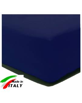 Lenzuolo Angolo con Elastici Una Piazza e Mezza Made in Italy Percalle di Cotone BLU